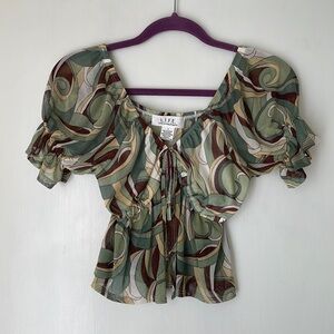 LIFE Love is for Eternity Mesh Open Front Blouse